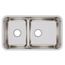 Lustertone Classic Stainless Steel 32-1/16" x 18-1/2" x 9" 40/60 Double Bowl Undermount Sink w/ Aqua Divide