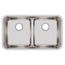 Lustertone Classic Stainless Steel 32-1/16" x 18-1/2" x 8" Equal Double Bowl Undermount Sink w/ Aqua Divide