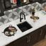 Quartz Luxe 15-3/4" x 15-3/4" x 7-11/16" Single Bowl Dual Mount Bar Sink Caviar