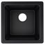 Quartz Luxe 15-3/4" x 15-3/4" x 7-11/16" Single Bowl Dual Mount Bar Sink Caviar