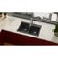 Quartz Luxe 33" x 22" x 9-1/2" Offset Double Bowl Drop-in Sink Caviar