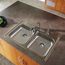 Dayton Stainless Steel 33" x 22" x 5-3/8" 4-Hole Equal Double Bowl Drop-in Sink