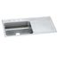 Lustertone Classic Stainless Steel 43" x 22" x 7-5/8" Single Bowl Drop-in Sink w/ Drainboard