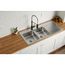 Lustertone Classic Stainless Steel 48" x 22" x 7-5/8" Equal Double Bowl Drop-in Sink w/ Drainboard