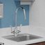 Single Hole w/ Concealed Deck Faucet w/ 8" Gooseneck Spout 4" Wristblade Handles (Chrome), LK500GN08T4