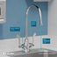 Single Hole w/ Concealed Deck Faucet w/ 8" Gooseneck Spout 4" Wristblade Handles (Chrome), LK500GN08T4