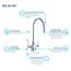 Single Hole w/ Concealed Deck Faucet w/ 8" Gooseneck Spout 4" Wristblade Handles (Chrome), LK500GN08T4