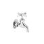 Commercial Service/Utility Single Hole Wall Mount Faucet w/ Plain End (Chrome), LK69CP