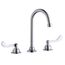 8" Centerset w/ Concealed Deck Faucet w/ 5" Gooseneck Spout 4" Wristblade Handles (Chrome), LK800GN05T4