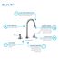 8" Centerset w/ Concealed Deck Faucet w/ 5" Gooseneck Spout 4" Wristblade Handles (Chrome), LK800GN05T4