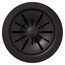 Quartz Perfect Drain 3-1/2" Polymer Disposer Flange w/ Removable Basket Strainer and Rubber Stopper (Black)