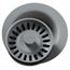 Polymer 3-1/2" Disposer Flange w/ Removable Basket Strainer and Rubber Stopper (Greystone)