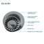 Polymer 3-1/2" Disposer Flange w/ Removable Basket Strainer and Rubber Stopper Parchment