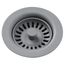 Elkay Polymer Drain Fitting with Removable Basket Strainer and Rubber Stopper Greystone