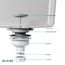 Polymer Drain Fitting w/ Removable Basket Strainer and Rubber Stopper (Dusk Gray)