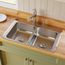 Lustertone Classic Stainless Steel 33" x 22" x 8-1/8" 3-Hole Equal Double Bowl Drop-in Sink