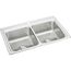 Lustertone Classic Stainless Steel 33" x 22" x 8-1/8" 1-Hole Equal Double Bowl Drop-in Sink w/ Perfect Drain