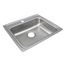 Lustertone Classic Stainless Steel 22" x 19-1/2" x 5-1/2" Single Bowl Drop-in ADA Sink (3-Hole)