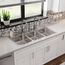 Lustertone Classic Stainless Steel 46" x 22" x 7-5/8" 6-Hole Triple Bowl Drop-in Sink
