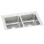 Celebrity Stainless Steel 43" x 22" x 7-1/8" 4-Hole Equal Double Bowl Drop-in Sink