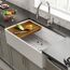 Fireclay 33" x 18-13/16" x 9-5/8" Single Bowl Farmhouse Workstation Sink Kit (White)