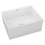 Fireclay 24-7/16" x 19-11/16" x 9-1/8" Single Bowl Farmhouse Sink (White)