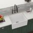 Fireclay 24-7/16" x 19-11/16" x 9-1/8" Single Bowl Farmhouse Sink (White)