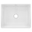 Fireclay 24-7/16" x 19-11/16" x 9-1/8" Single Bowl Farmhouse Sink (White)
