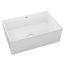 Fireclay 30" x 19-15/16" x 9-1/8" Single Bowl Farmhouse Sink (White)
