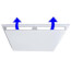 24" x 24" 1 Way Air Deflector Cover, Fits 1" Grid