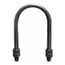 12" Plain Carbon Steel Standard U-Bolt w/ 4 Hex Nuts