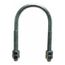 10" Electro-Galvanized Standard U-Bolt w/ 4 Hex Nuts