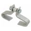 6" Electro-Galvanized Center Beam Clamp, 3/4" Rod, 1,000 lb Capacity