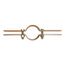 3-1/2" Carbon Steel Copper Plated Riser Clamp, 600 lb Load Capacity
