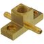 1/4" Barb x 1/4" Barb x 1/8" FPT Brass Female Drop Ear Adapter Tee
