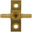 1/4" Barb x 1/4" Barb x 1/8" FPT Brass Female Drop Ear Adapter Tee