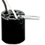 Medium Base, 1 Piece, Keyless, Incandescent, Phenolic Lampholder, Bracket Mount, Single Circuit, Back Wired, (Black)