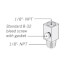 Spin-On Gauge Mount and Bleeder, 1/8" NPT