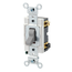 20A, 120/277V Toggle Double-pole AC Quiet Switch, Heavy Duty Spec Grade, Grounding, Back & Side Wired (Gray)