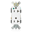 20A Decora Plus Duplex Receptacle/outlet, Hospital Grade, Self-grounding (White)