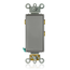 15A 120/277V Decora Plus Rocker Double-Throw Ctr-OFF Maintained Contact AC Quiet Switch (Gray)