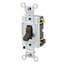 20A, 120/277V Toggle Double-pole AC Quiet Switch, Heavy Duty Spec Grade, Grounding, Back & Side Wired (Brown)
