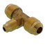 (44-664) 3/8" x 1/4" Brass Reducing Flare Tee