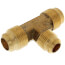 (44R-108) 5/8" x 1/2" Brass Reducing Flare Tee
