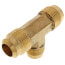 (44R-108) 5/8" x 1/2" Brass Reducing Flare Tee