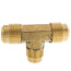 (44R-108) 5/8" x 1/2" Brass Reducing Flare Tee