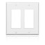 2-Gang Decora Wallplate, Standard Size, Non-magnetic Stainless Steel (White)