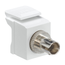 Quickport, ST Fiber Optic Adapter, Mm, Phosphor Bronze Sleeve (White)