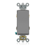 20A, 120/277V Decora Plus Rocker 4-Way AC Quiet Switch, Commercial Spec Grade, Self Grounding, Back & Side Wired (Gray)
