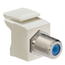 Feedthrough Quickport, F-Connector, Nickel Plated (Ivory) Housing